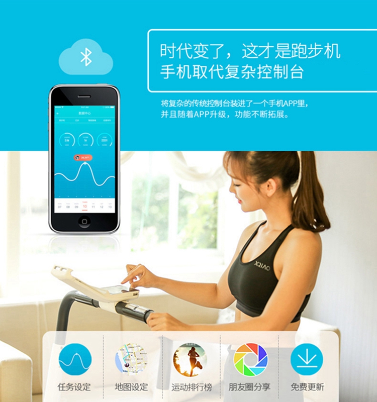 Xiao Qiao-1 Series Máy chạy bộ thông minh Trang chủ Nhỏ cực kỳ yên tĩnh Giảm xóc trong nhà Mini Electric gấp đơn giản - Máy chạy bộ / thiết bị tập luyện lớn máy chạy bộ mini
