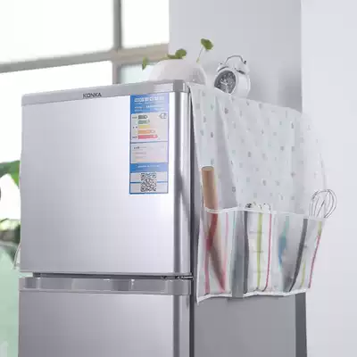 Daily refrigerator dust cover refrigerator storage bag single double door refrigerator cover cloth cover towel oil washable refrigerator curtain