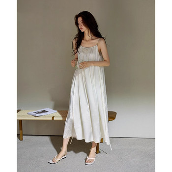 Doeo silk nightgown ຂອງແມ່ຍິງ pajamas summer camisole summer mulberry silk ຍາວແບບຄົນອັບເດດ: ໄປອອກ