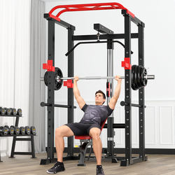 Professional safety frame squat rack fitness multifunctional weight bench bench press rack barbell bed gantry rack trainer for men