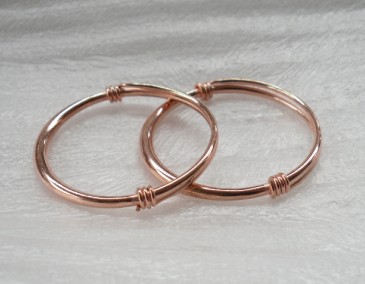 Copper Bracelets Children's Copper Bracelets Flower-free Glossy Copper Bracelets Can Adjust Size Copper Bracelets
