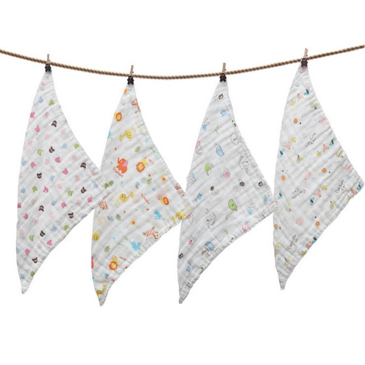 6-layer washed gauze Gauze Triangle Towel Baby Baby Baby Pure Cotton Scarf neck Mouthful Towel Independent Packaging-Taobao