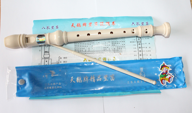 Swan straight flute 8 holes 8 holes straight flute German style alt straight flute send cleaning stick finger bitmap Children's birthday present