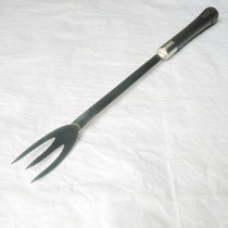 BBQ fork stainless steel extended handle home large 3 teeth steak meat fork BBQ outdoor camping barbecue tools