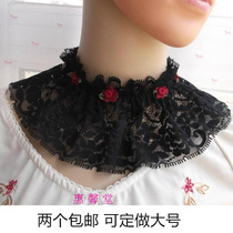 Two original flowers with cute Jane Lace Fake Collar 100 Hitch Neck Ring Handmade Sweater Scarf