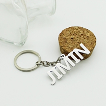 Bulletproof juvenile regiment Park wise Minster key button JIMIN Personal section titanium steel metal key ring