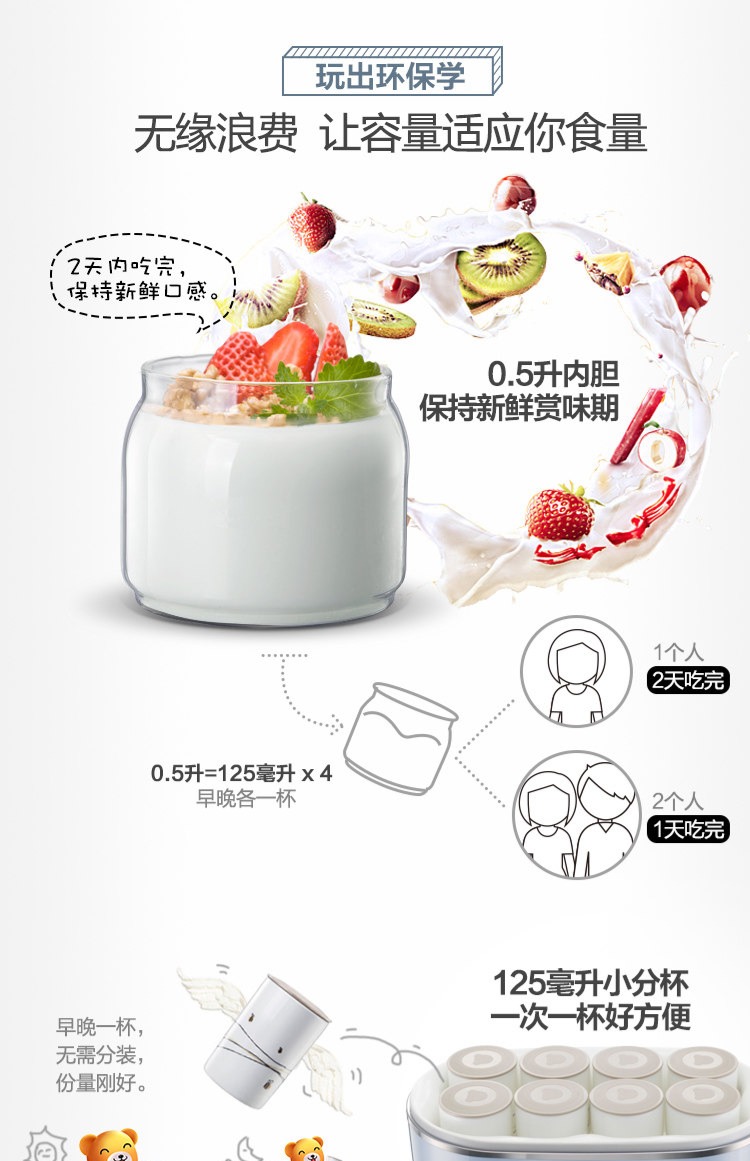 máy làm sữa chua chefman Bear / Cubs SNJ-A15K1 máy làm sữa chua tự động rượu gạo natto kim chi ly thủy tinh - Sản xuất sữa chua máy làm sữa chua h&e cook