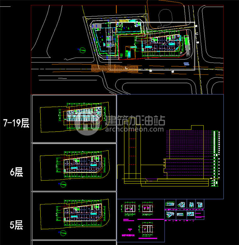 JZ072高层办公 办公综合体 SU模型 cad图纸效果图-8