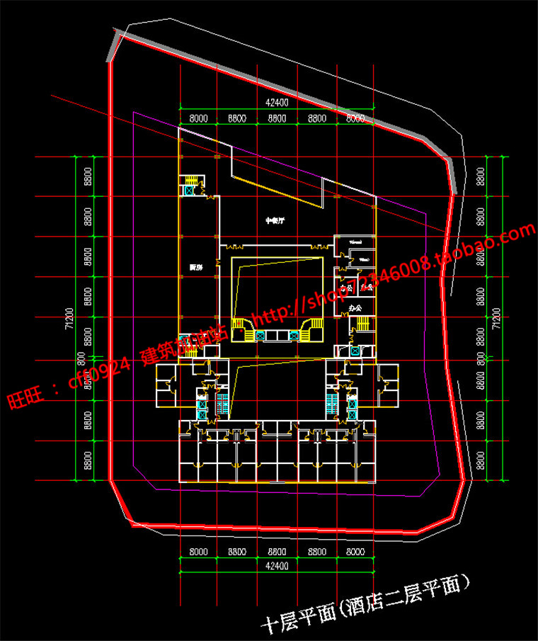 NO00644su+cad图纸+3dmax+效果图现代公建酒店建筑方案设计全套-6