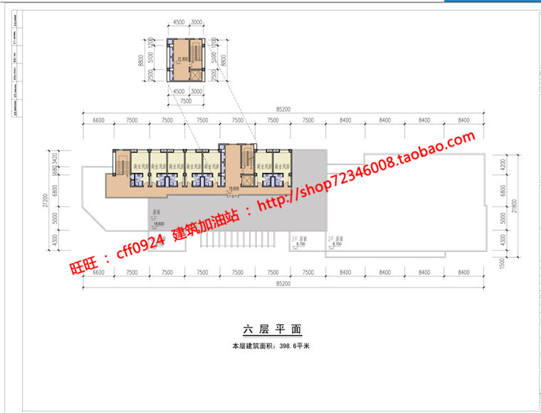 NO00451cad总图平面图纸效果图方案文本古镇商业街改造建筑...-15