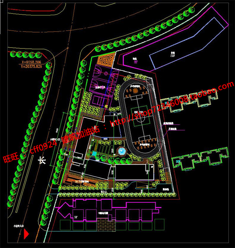 NO0135540班小学建筑方案设计cad总图平立面su模型-7