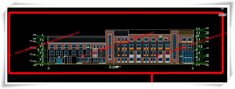 JZ324医院/救助站cad平面立面总图/su模型效果图/3Dmax-15