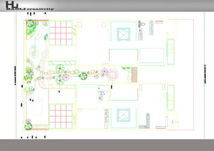 TU03042日式别墅庭院cad方案施工图+sketchup模型+lumin套图-10