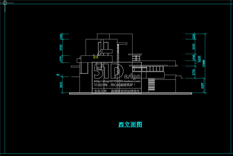 NO00505赖特流水别墅su模型+cad图纸大师作品建筑方案设计-15