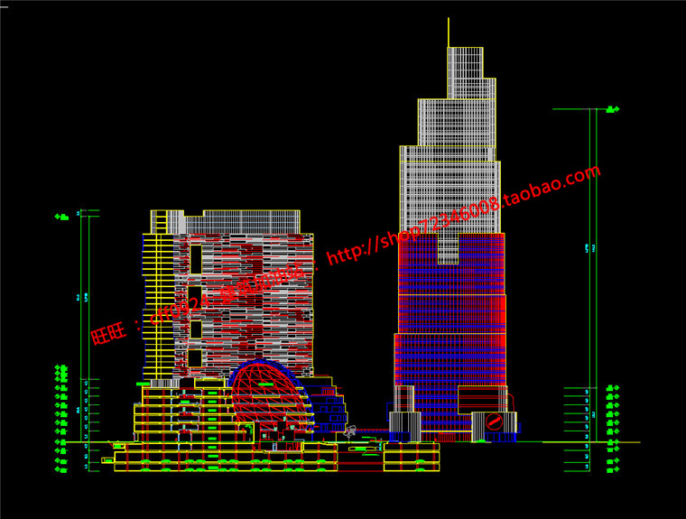 NO00011商业综合体建筑方案设计su模型+cad图纸-7