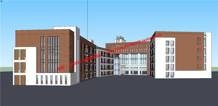 NO0135540班小学建筑方案设计cad总图平立面su模型-5