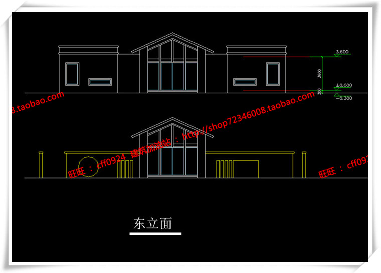 JZ240公建售楼处新中式cad平立面总图+SU模型+效果图-12