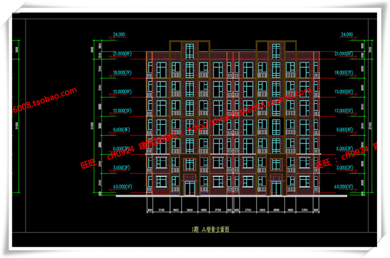 JZ288花园住宅/多层住宅全套设计SU模型+cad图纸+效果图+3D-16