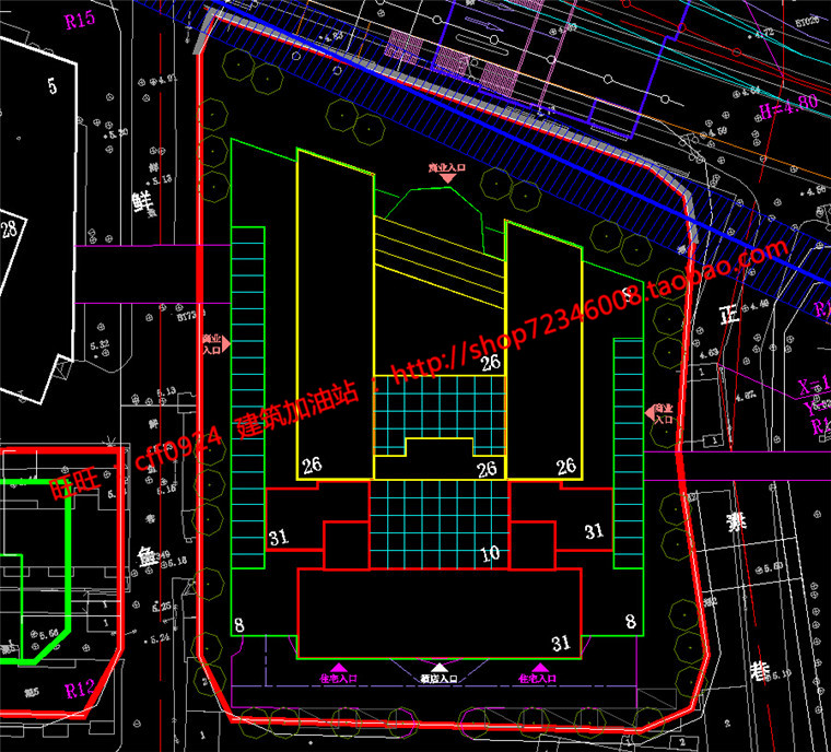 NO00644su+cad图纸+3dmax+效果图现代公建酒店建筑方案设计全套-16