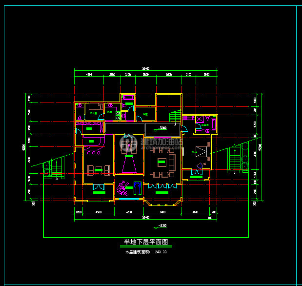 JZ018独栋别墅 SU模型 别墅cad图纸 效果图 成套施工图-18