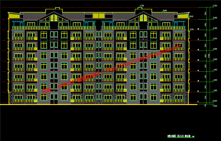 NO001689层住宅楼设计小高层住宅SU模型+CAD图纸+效果图建筑...-12