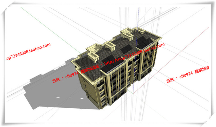 JZ306二期住宅法式欧式简欧多层cad平立面总图+su+效果图-12