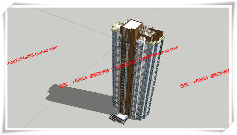 JZ277小区高层住宅比较齐全cad图纸、SU模型、草图模型、效...-7