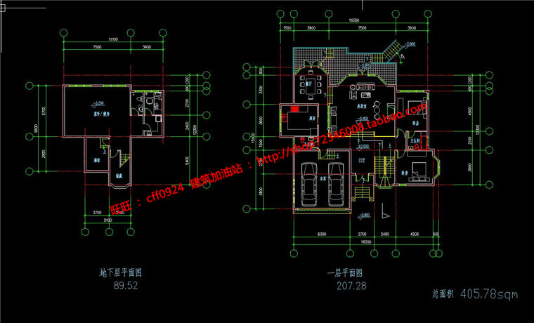 NO01935湖边洋房别墅建筑方案设计二层cad方案设计图纸效果图-5