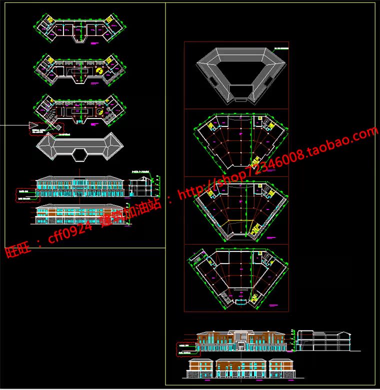 NO00147售楼处会所建筑方案设计su模型+cad图纸+效果图-6