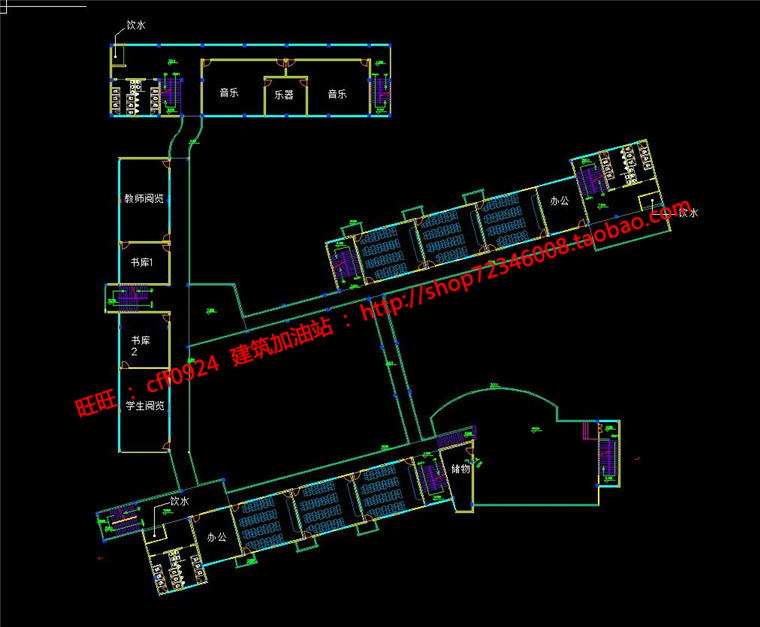 NO0135018班小学学校建筑方案设计cad总图平立面+su模型-6