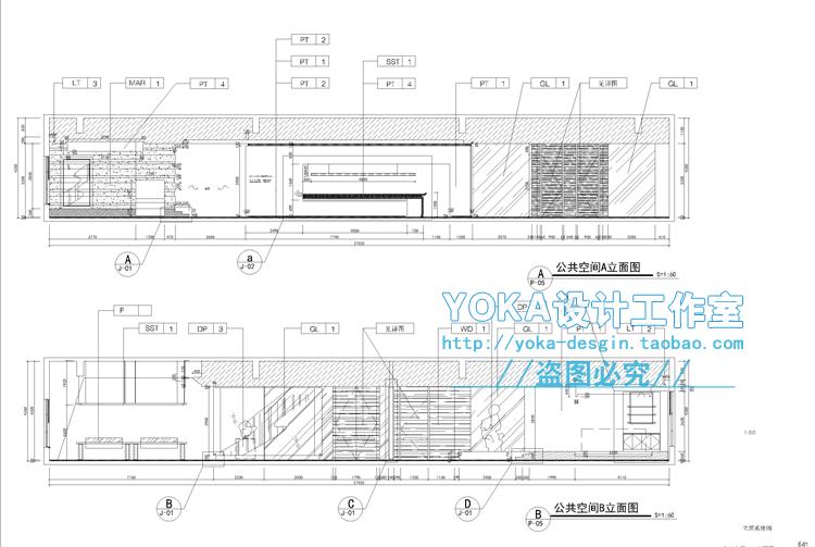 TU02022办公室空间写字楼CAD施工图纸方案平面节点效果图片...-51