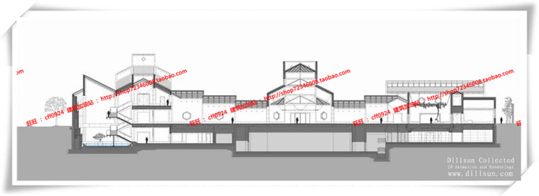 JZ104大师作品贝律铭苏州博物设计资料su模型+建筑cad图纸-33