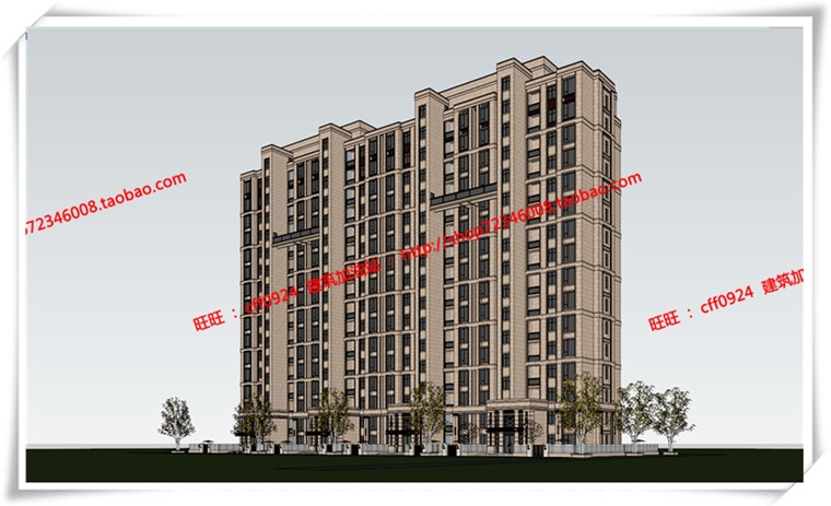 JZ298香山住宅小区 小区规划cad图纸/SU模型/效果图-12