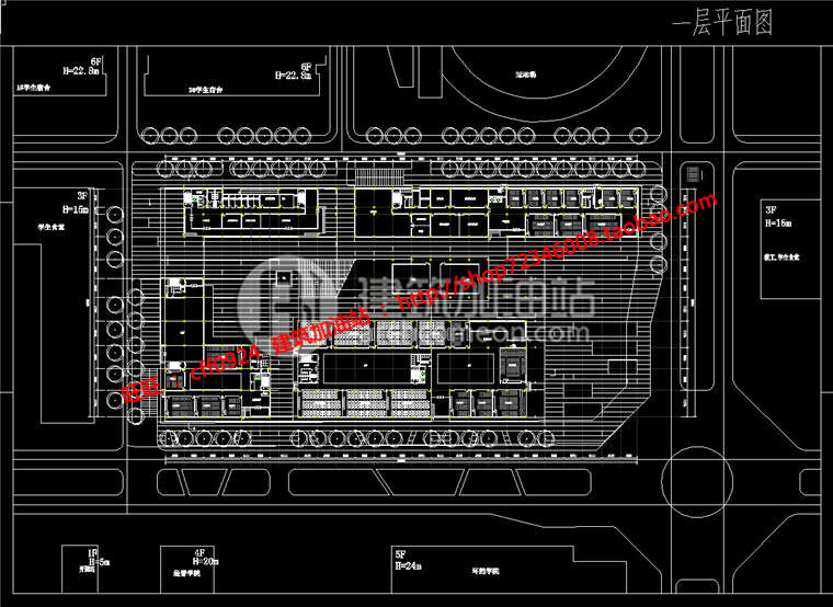 NO00251中学教学楼行政楼办公楼建筑设计 su模型+cad图纸-15