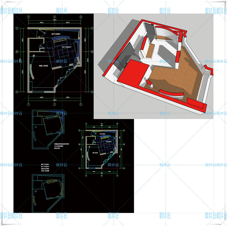 TU00944王澍博物馆美术馆艺术馆学校校区SU模型+CAD+PDF-3