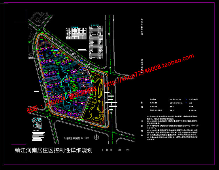 NO00027居住区规划小区规划建筑方案设计cad图纸平立剖效果图-11