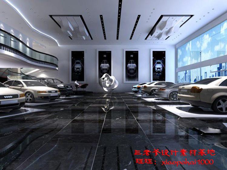 TU03018汽车展厅3d模型4S专卖店美容维修装修cad施工图效果图-22