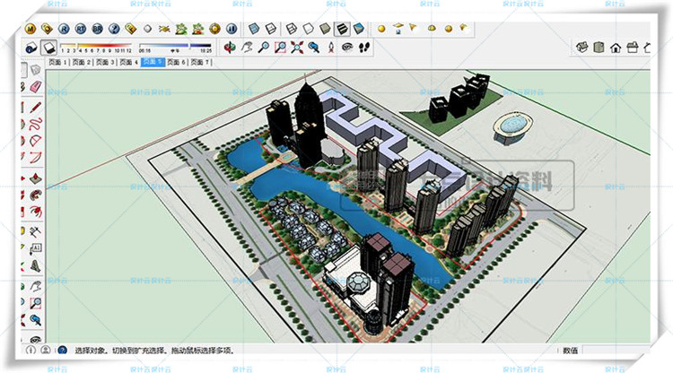 TU00825欧式新古典商业街区综合体cad施工图+su+文本-6