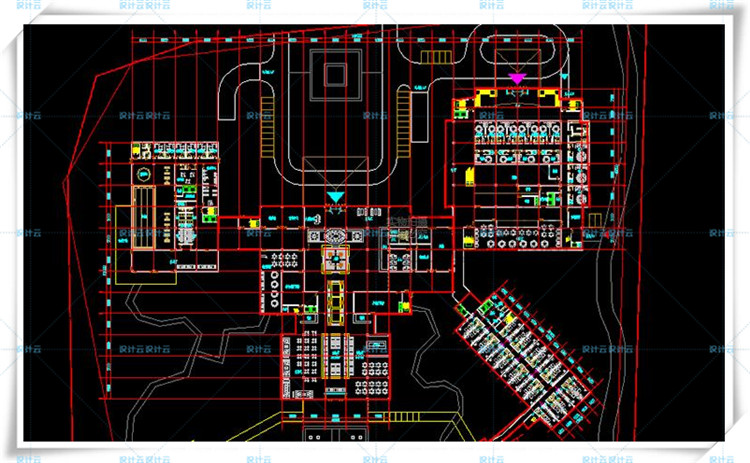 TU00827公建度假酒店新中式坡地多层cad施工图+效果图+su模型-18