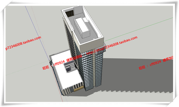JZ094高层办公楼SU模型+cad图纸+效果图+排版-6