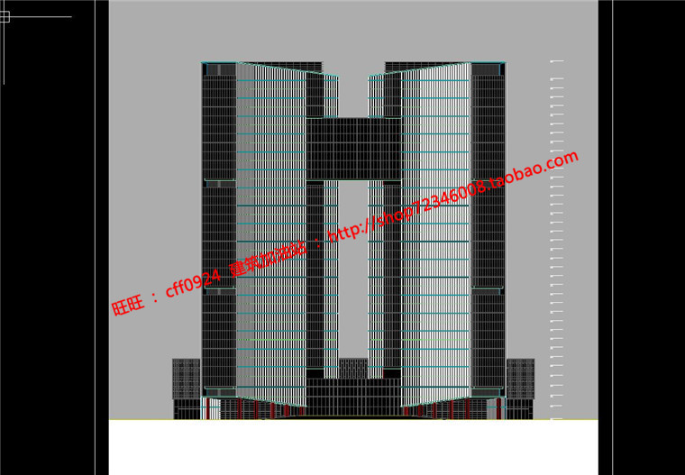 NO01883公建写字楼办公大厦城市建筑方案cad图纸文本效果图-34