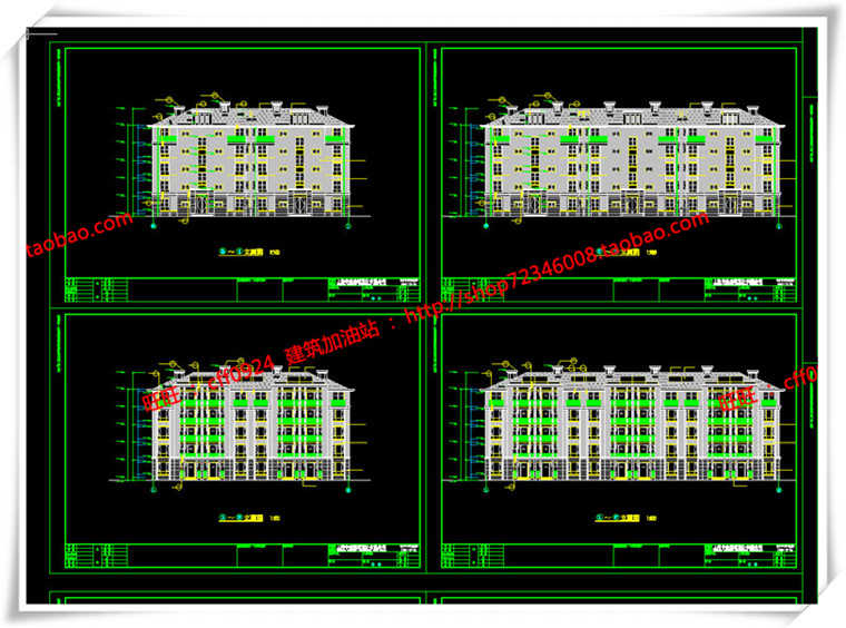 JZ306二期住宅法式欧式简欧多层cad平立面总图+su+效果图-28