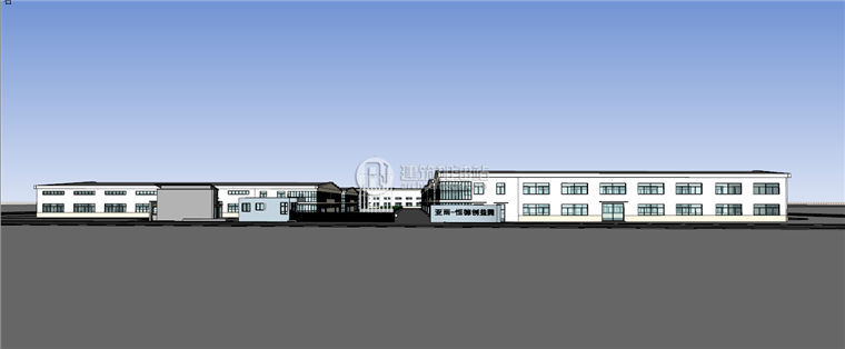 JZ114工业厂房建筑方案设计包含SU模型+cad图纸+效果图-8