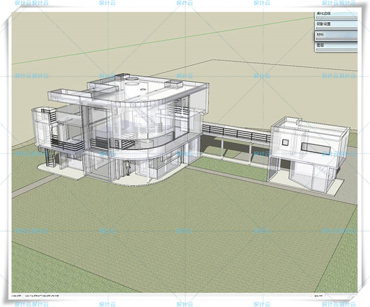 TU00906 萨兹曼别墅 su模型 全套cad 理查德 迈耶 Saltzman house-3