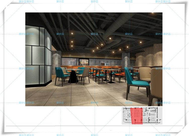 TU00611香港靓点餐饮茶餐厅全套CAD施工图+6张效果图+清单预算-4