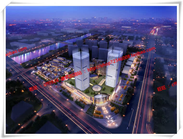 JZ205保利商业广场/中标项目SU模型+cad图纸+效果图+文本ppt-1