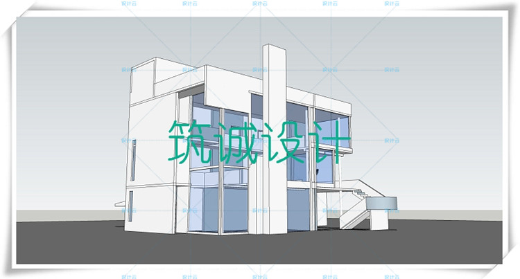 TU00015史密斯住宅/别墅 SU+CAD+PPT 理查德middot;迈耶 大师-1