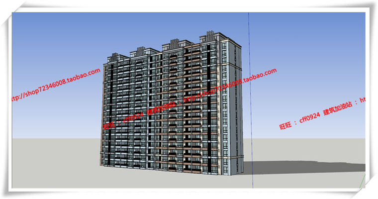 JZ281沿街高层住宅 多层住宅 沿街商业含su模型/cad图纸/效果...-11