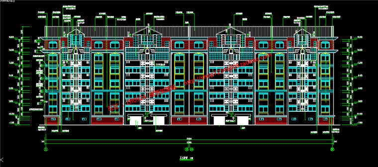 NO00346单体住宅楼建筑方案设计5层施工图cad平立剖效果图-7