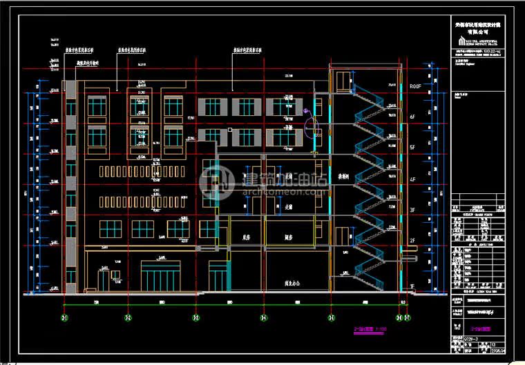 JZ065办公楼设计办公cad 办公SU模型 办公楼施工图 效果图-14